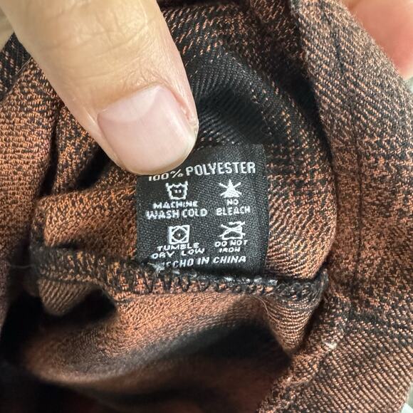 Dixxon The Deadwood Flannel Signature D Tech Burnt Orange Black Plaid Shirt 2XL - Picture 8 of 8